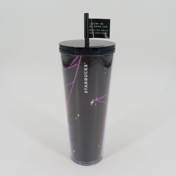 Starbucks 2021 Glow in the Dark Black Cat Moon Halloween Tumbler 24 Oz NEW NWT - Picture 6 of 10